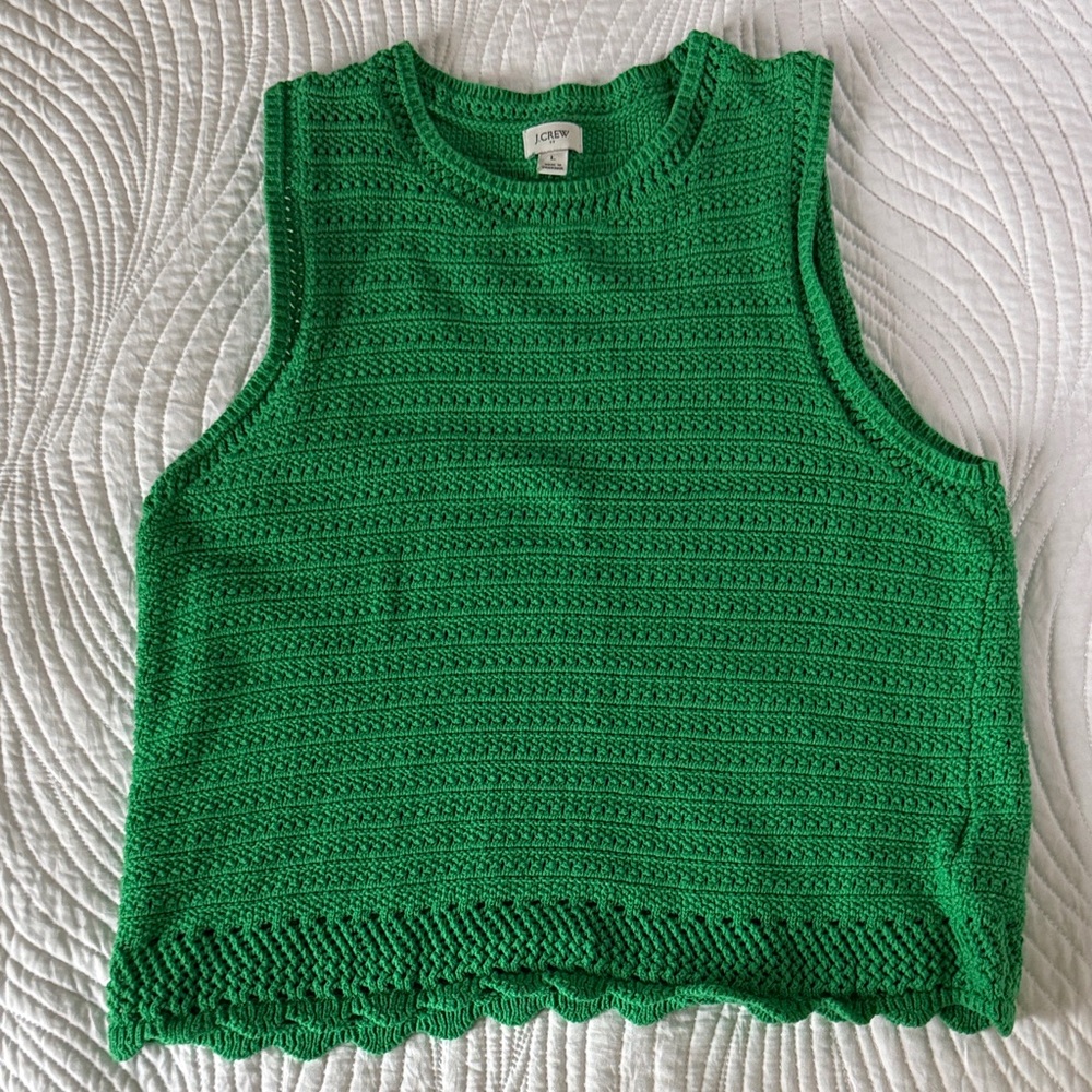 J. Crew Emerald Sleeveless Knit Top